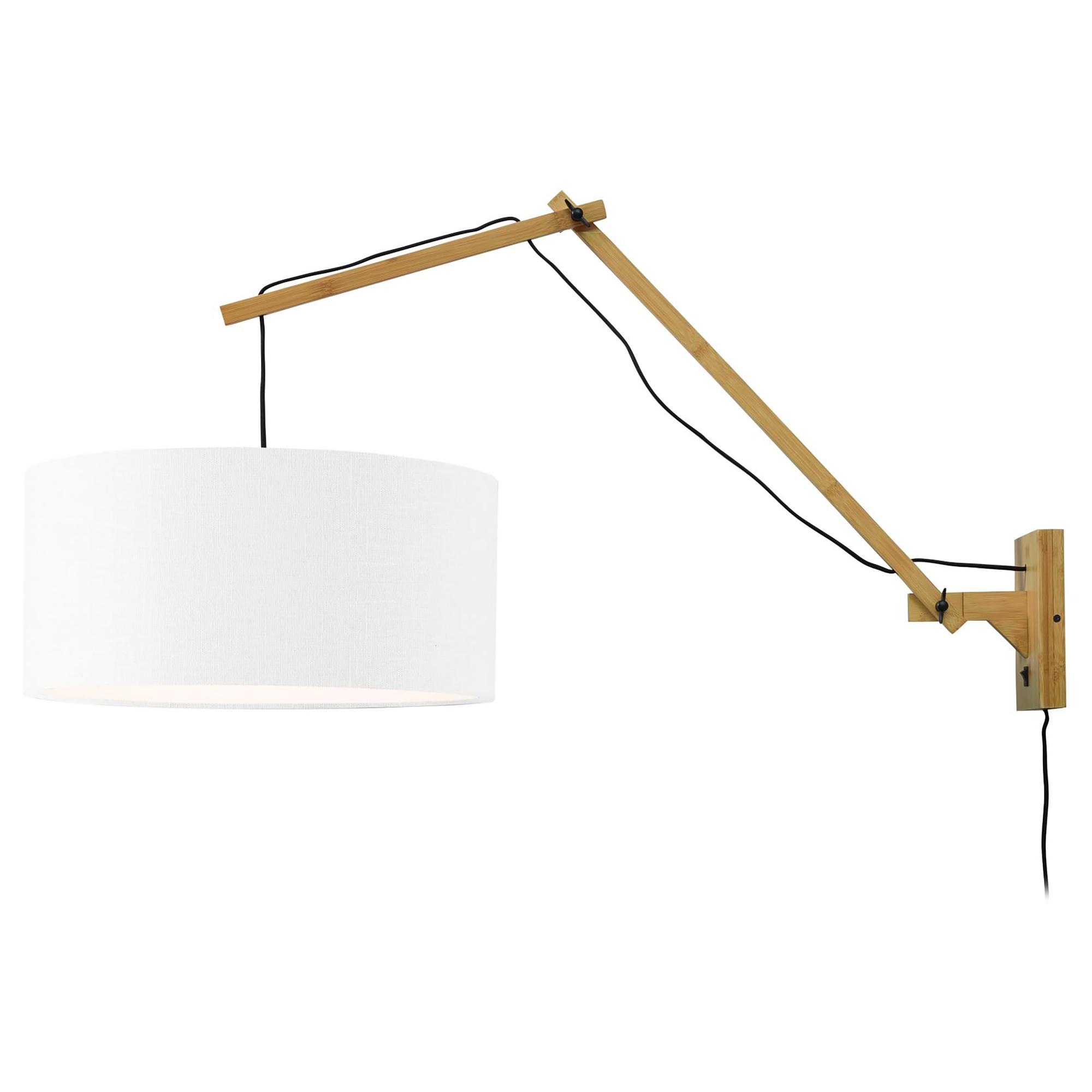 Wall lamp Andes Type B Bamboo Linen White 1