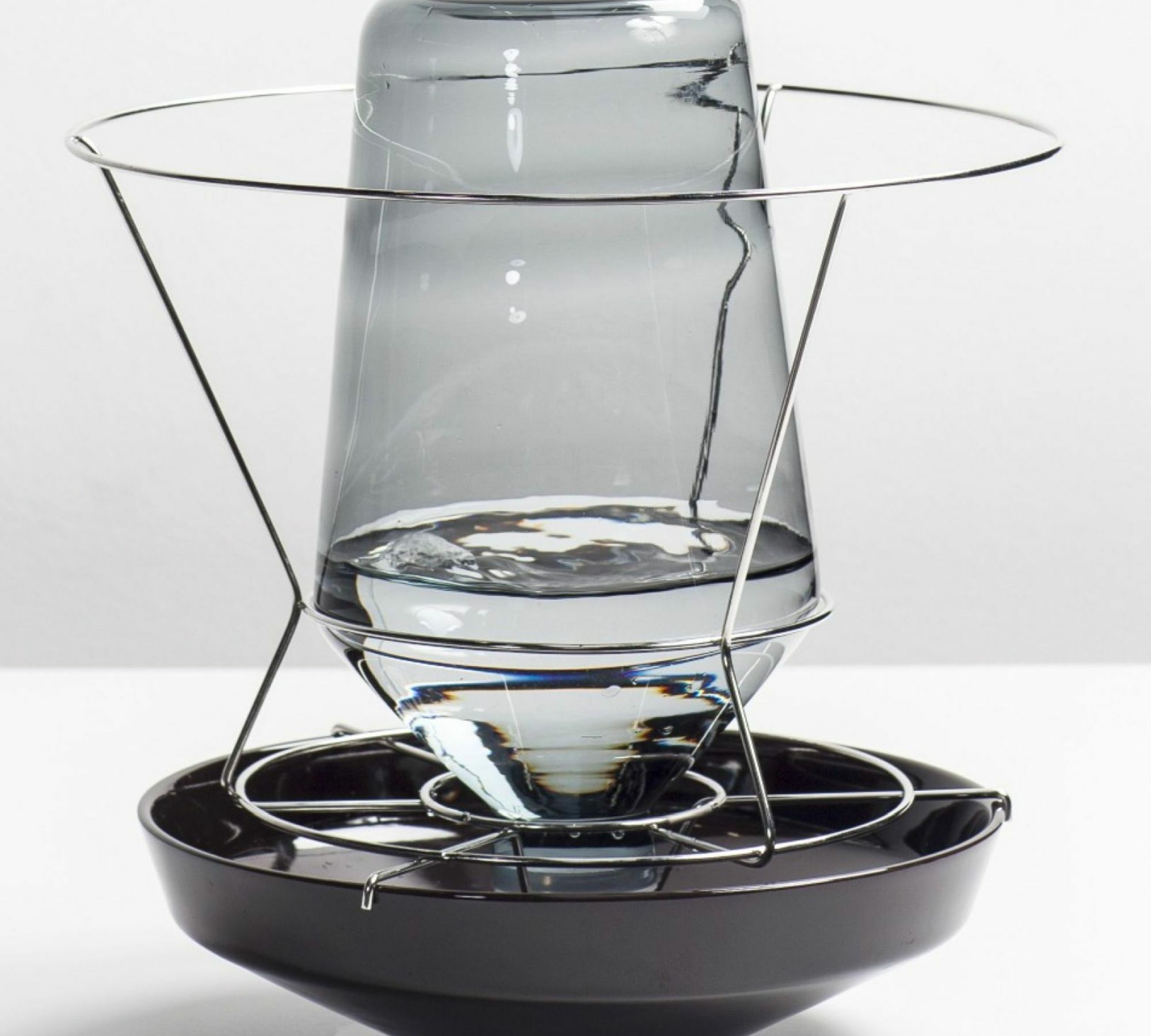 Hidden Vase Glas Metall Schwarz 2