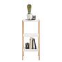 Shelf Perzee Bamboo White Height: 80 cm 1