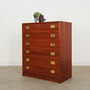 Vintage Chest of Drawers Teak Wood Brown 1960s 2