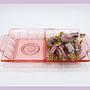Vintage Tablett Pressglas Rosa 1930er Jahre 1