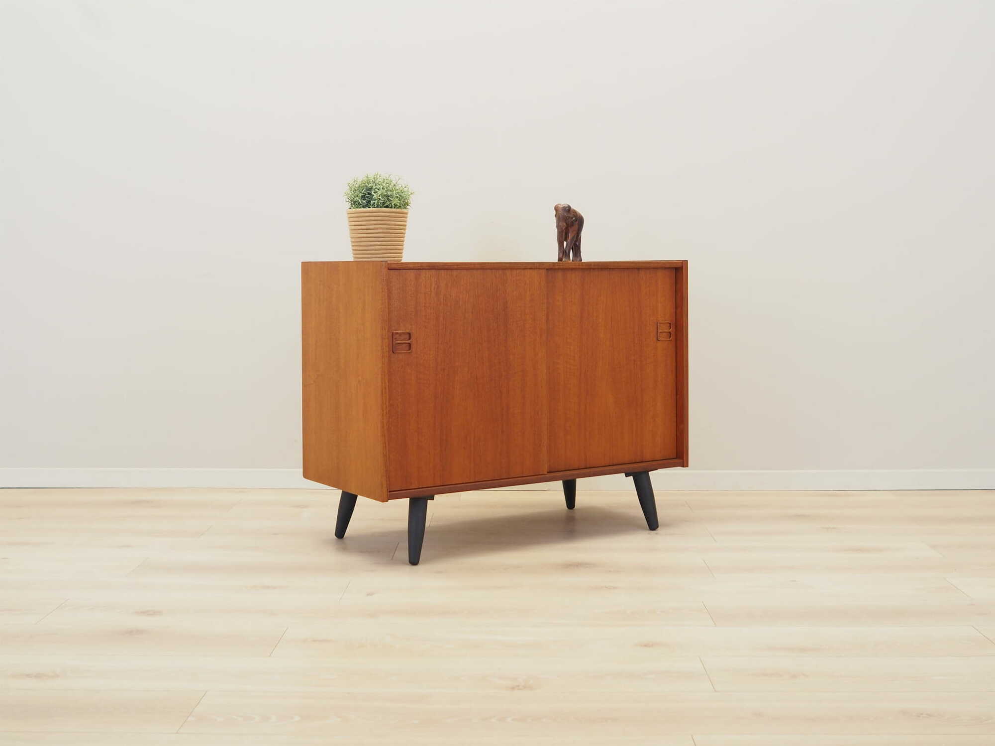 Vintage Schrank Teakholz Braun 1970er Jahre 4