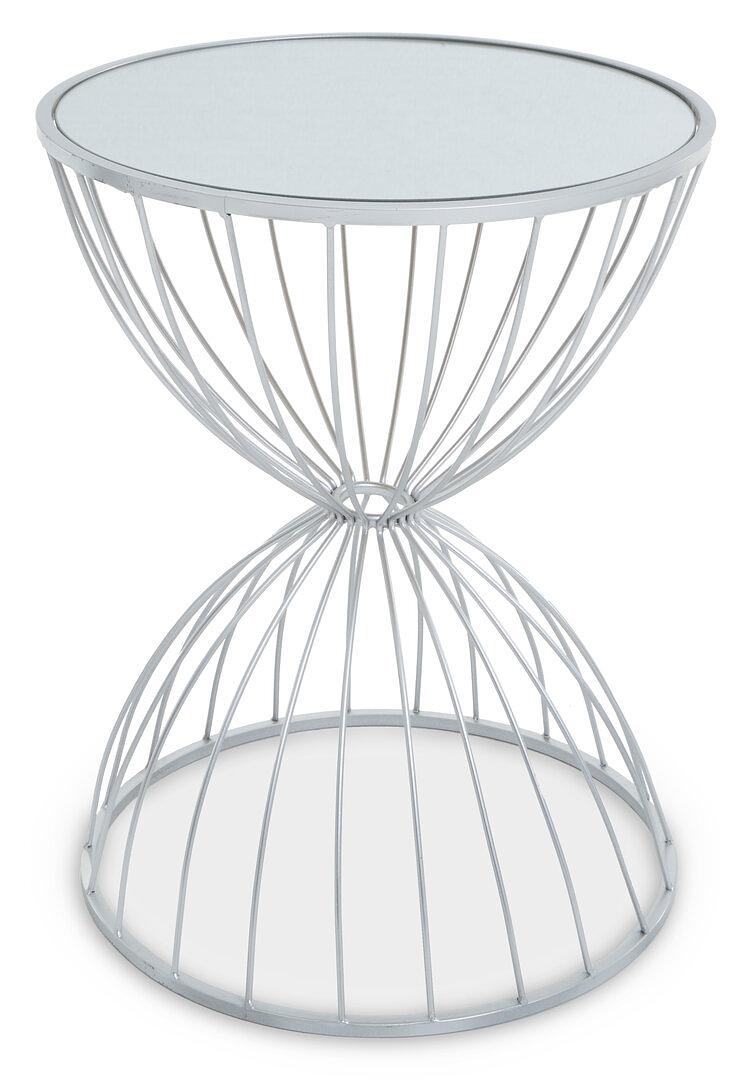 Jolie Sanduhr Beistelltisch Edelstahl Silber 0