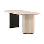 Bianca Oval Dining table Whitewash Veneer 5