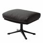 Polsterhocker Webstoff Anthrazit Schwarz 0