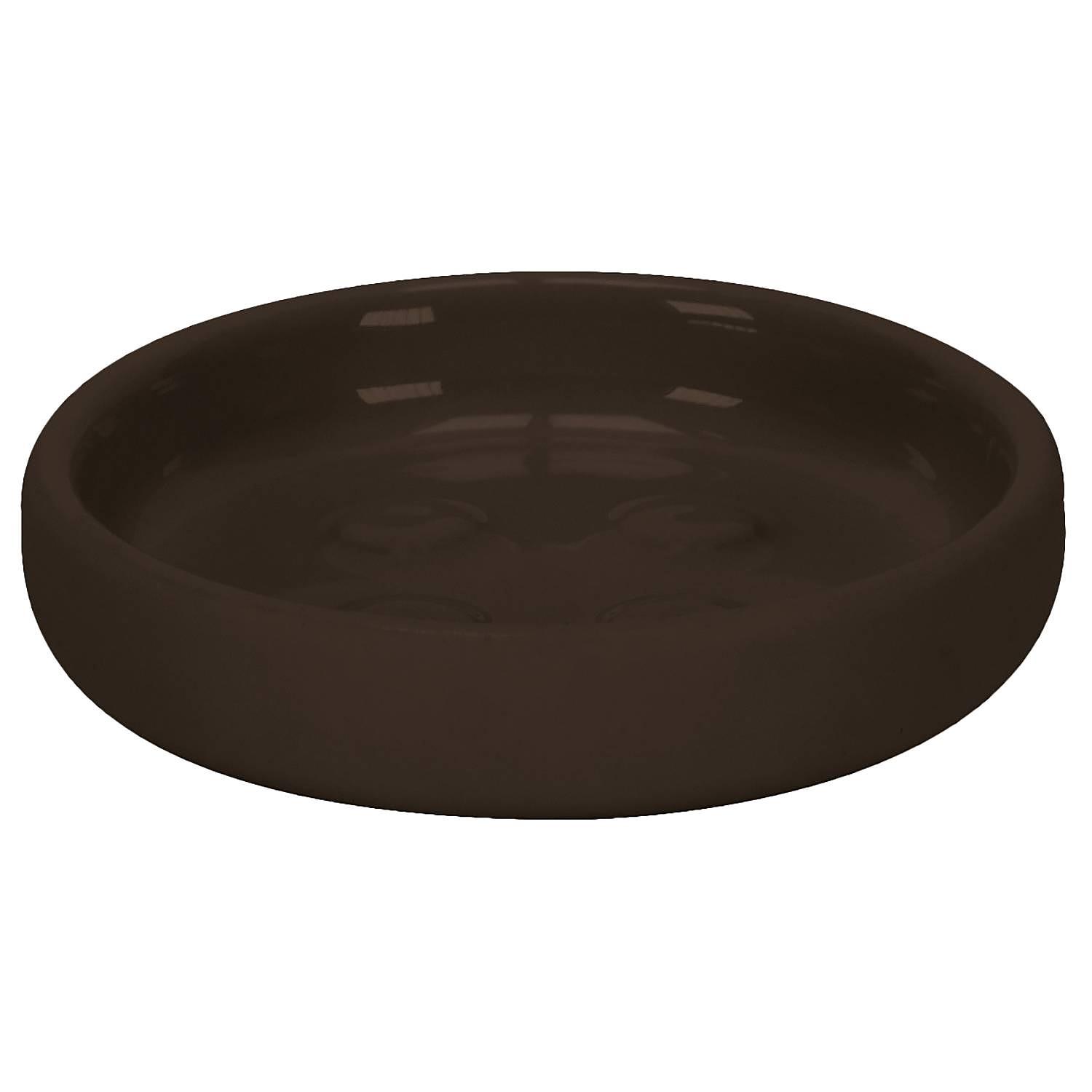 Soap dish Eclipse stoneware rubber brown 0
