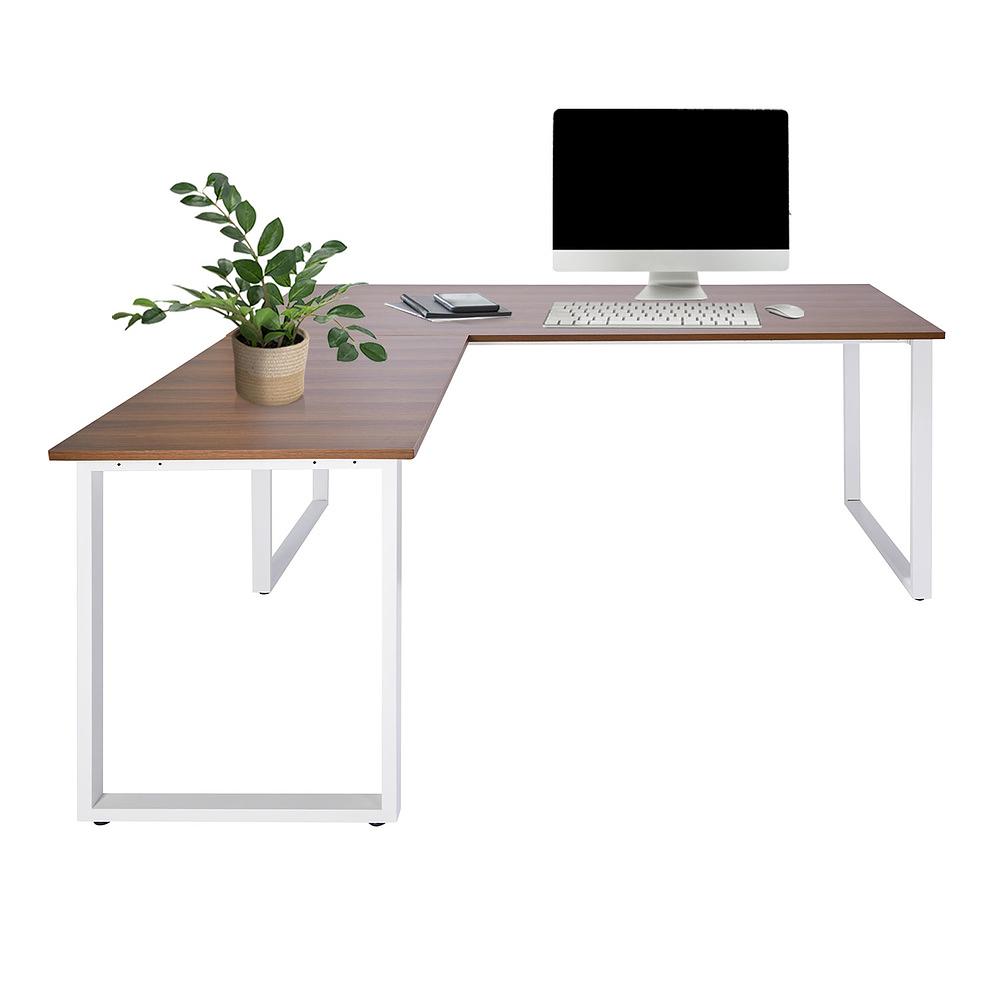 WORKSPACE XL I Eckschreibtisch Holz Grau 2