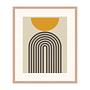 Stampa d'arte Mid Century Modern con cornice multicolore 0