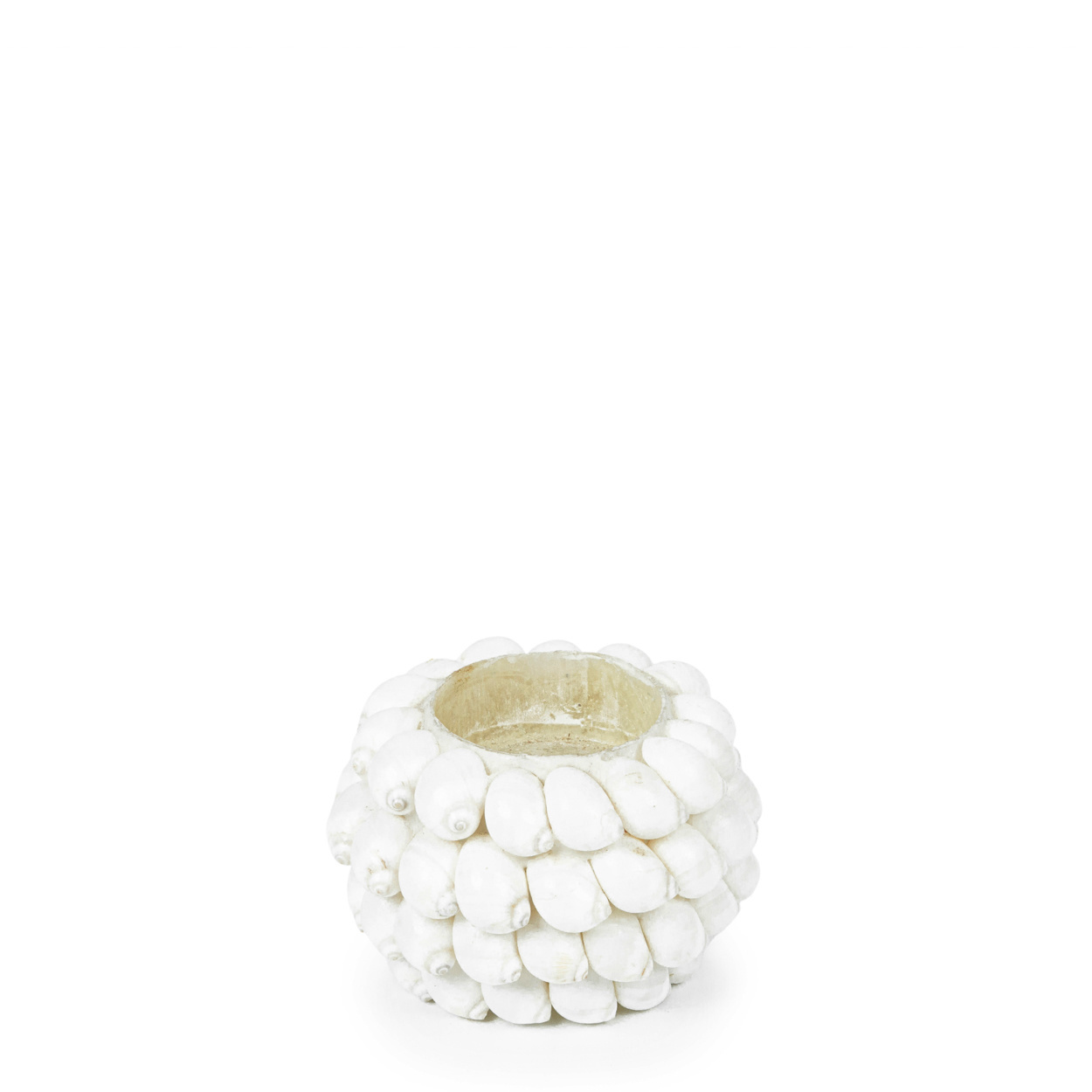 Teelichthalter S Muschel Weiß 0