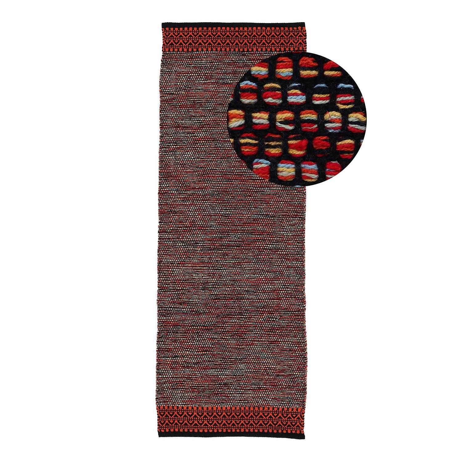 Kelim Mia Läufer Baumwolle Wendbar Orange 60 x 180 cm 1