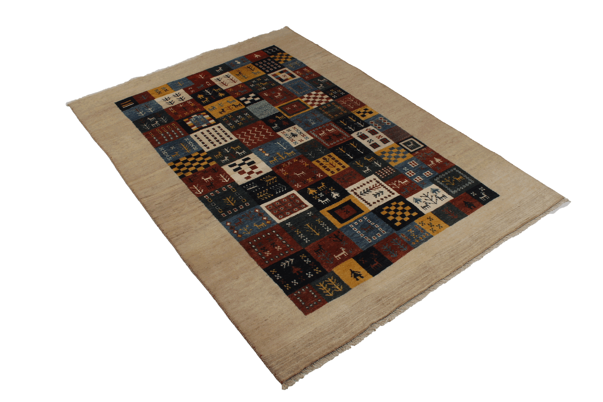 Gabbeh rug wool multicolored 3