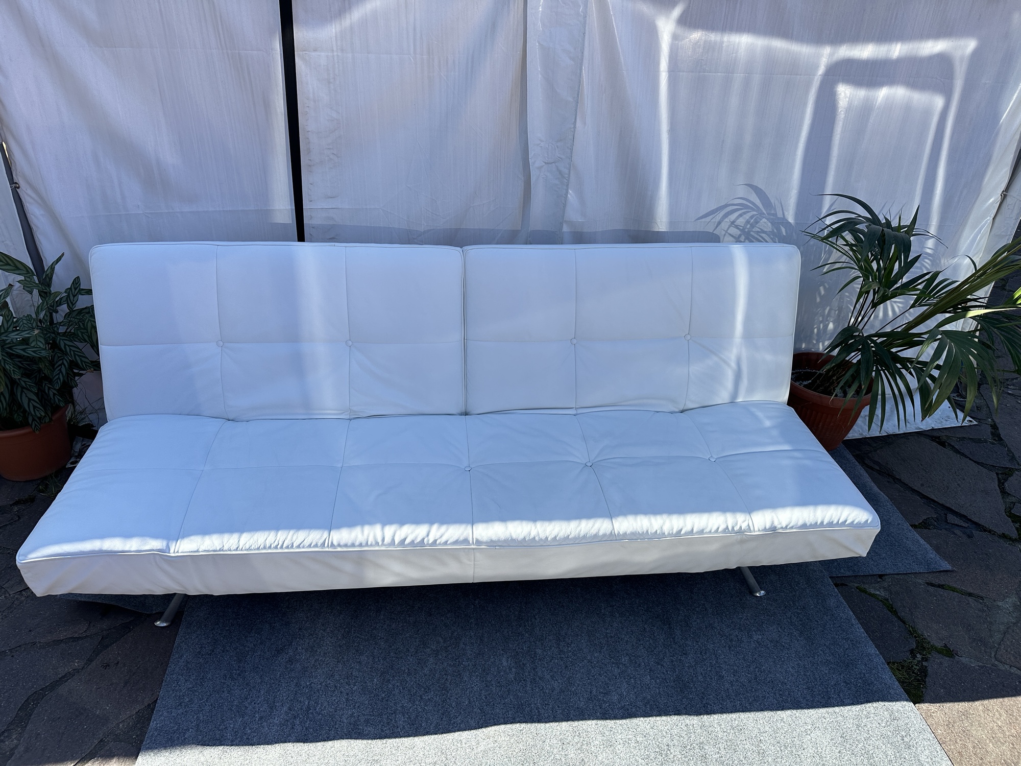 Smala Sofa Leder Weiß 1