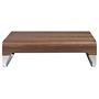 Rectangular coffee table Wood veneer Chrome-plated steel 5