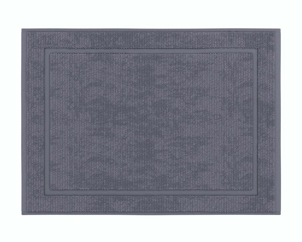Badematte aus Baumwolle Grau Öko-Tex Standard 100 0