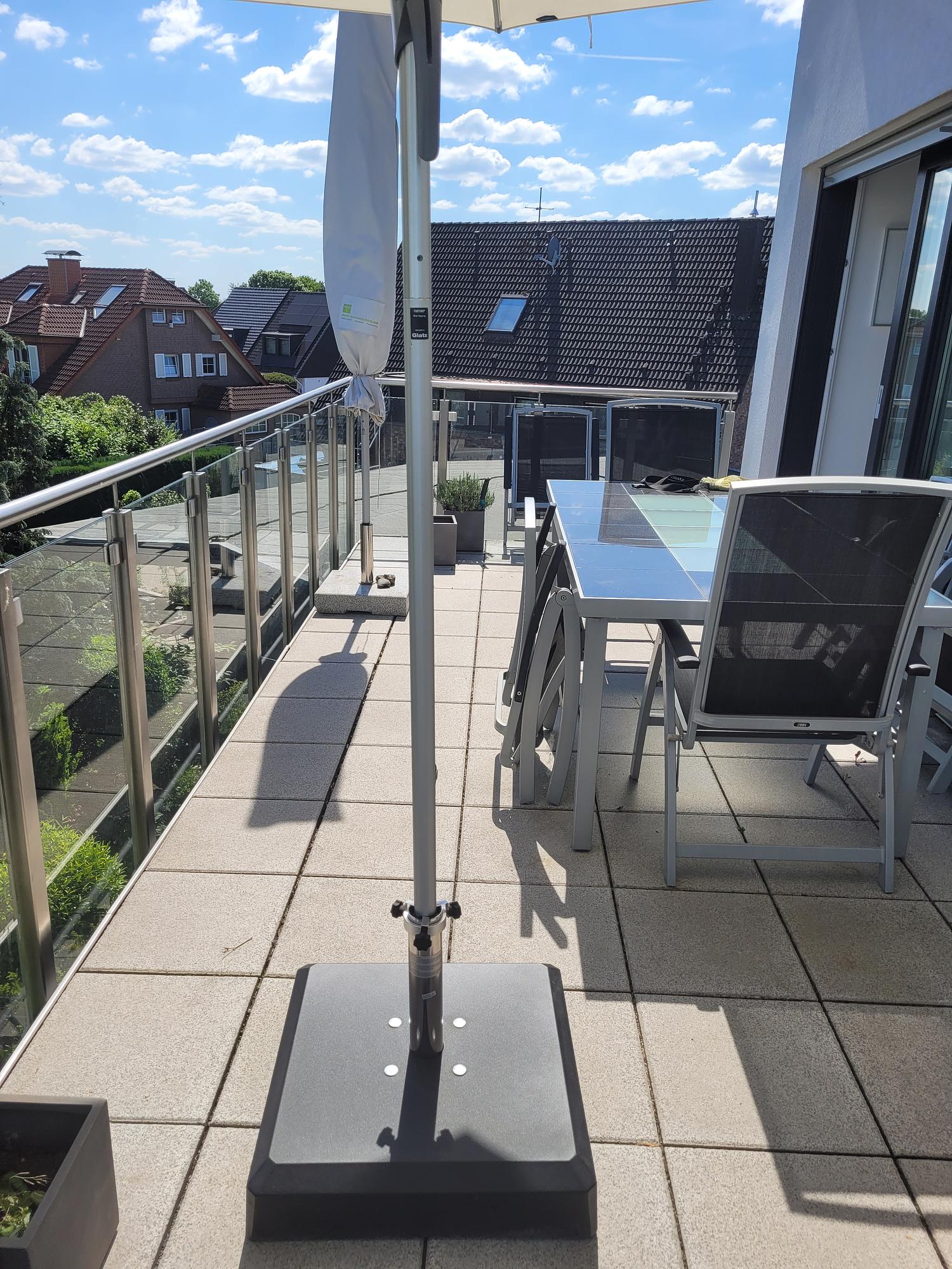 655 Parasol stand &amp; umbrella aluminum 65 kg 5