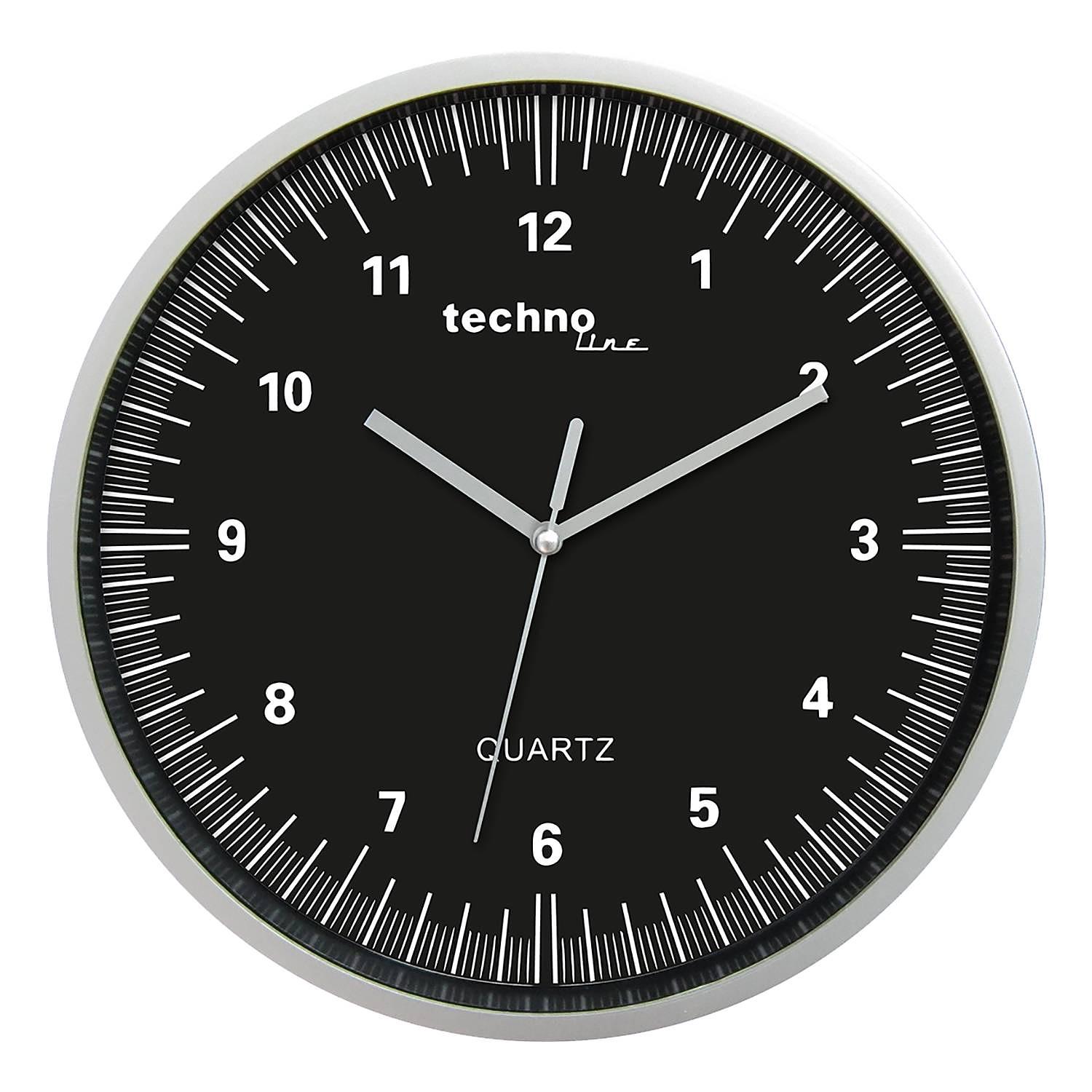 Wanduhr WT 7000 Kunststoff Silber 0
