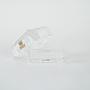 Crystal box lead glass transparent 1970s 3
