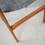 6x Vintage Stuhl Teakholz Textil Braun 1960er Jahre 8