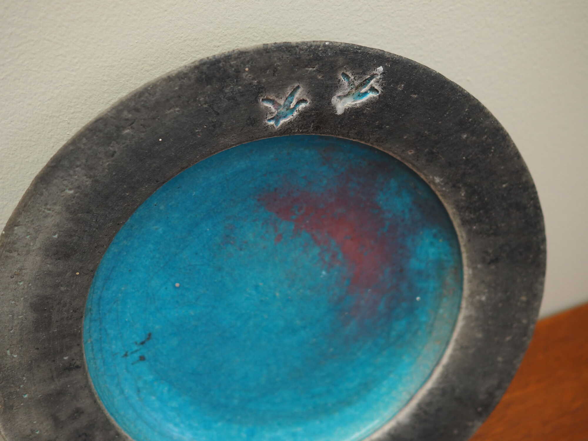 Plate Ceramic Multicolored 1960s 4