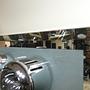 Wall lamp with mirror steel 1970s 6
