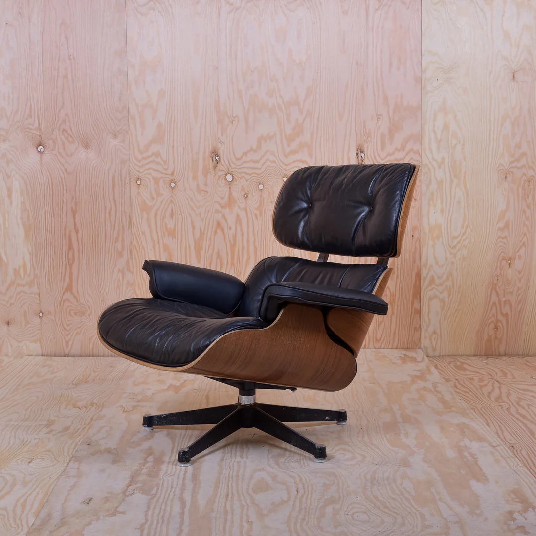 Eames Lounge Chair Leder Schwarz 0