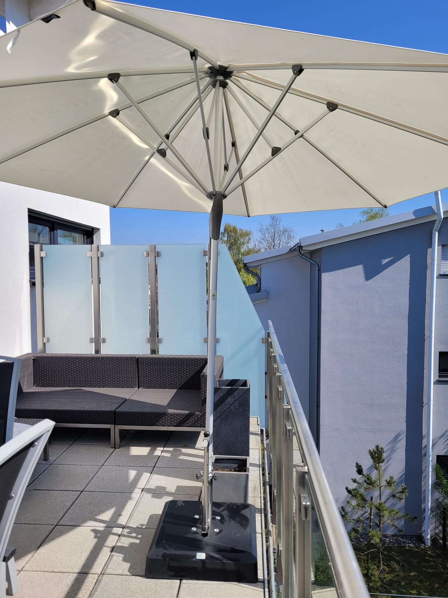 655 Parasol stand &amp; umbrella aluminum 65 kg 6