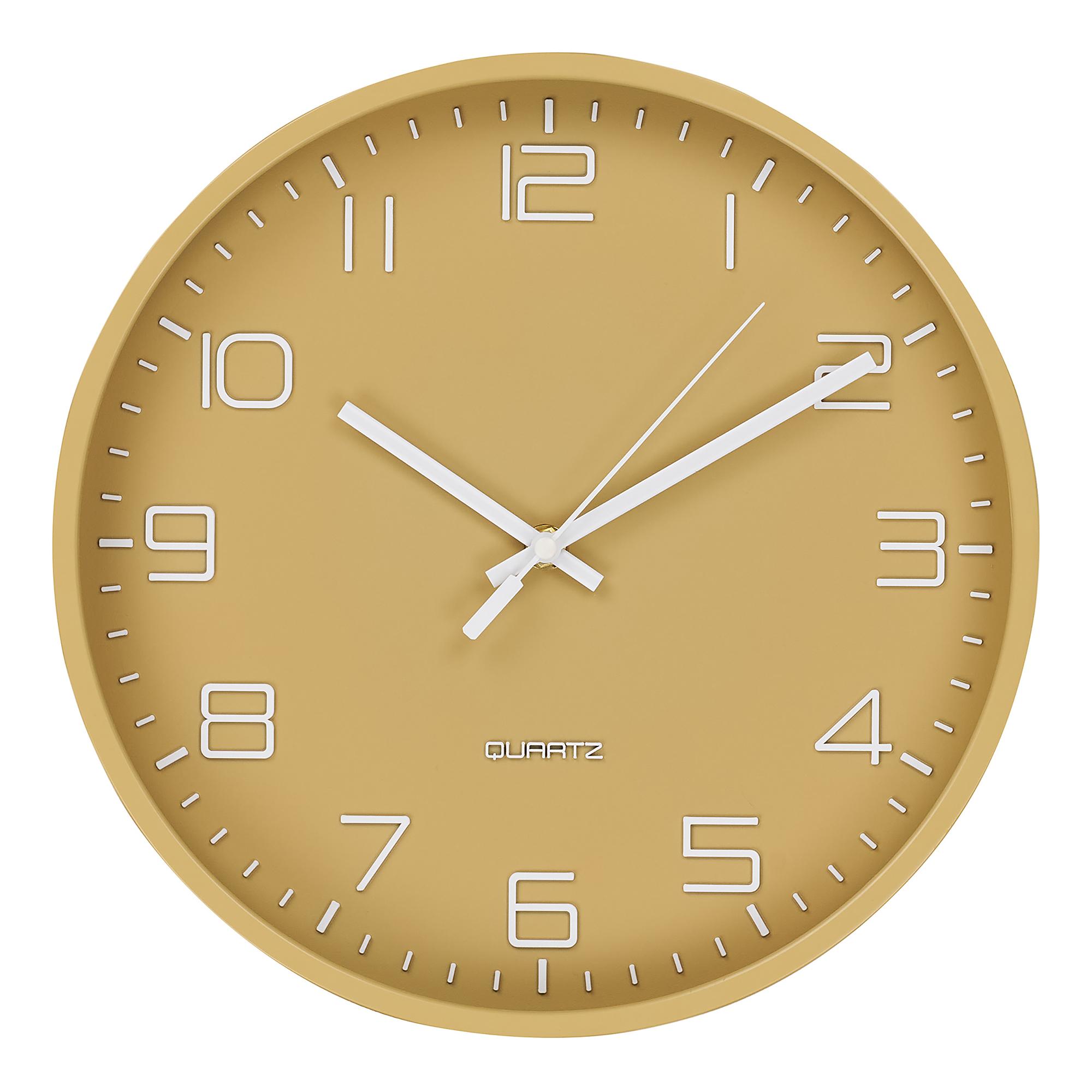 Rosolini Wall Clock Clear Glass Orange 1