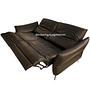 2-Sitzer Nappaleder Sofa mit elektr. Antrieb Schwarz 2