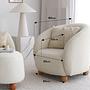 Elephant Armchair Textile White 5
