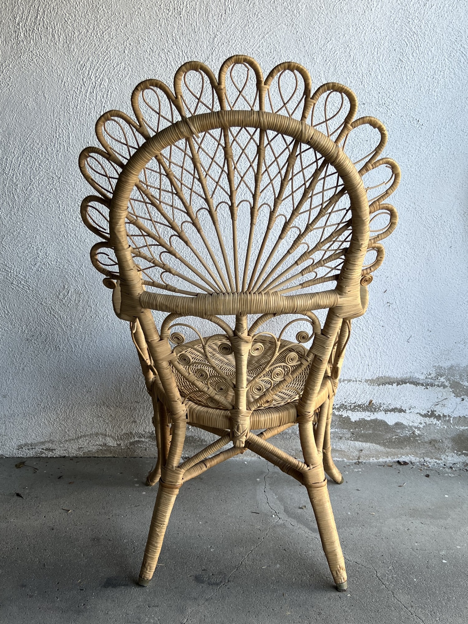 Pfauensessel Rattan Natur 8