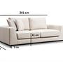 2-seater sofa beige 9