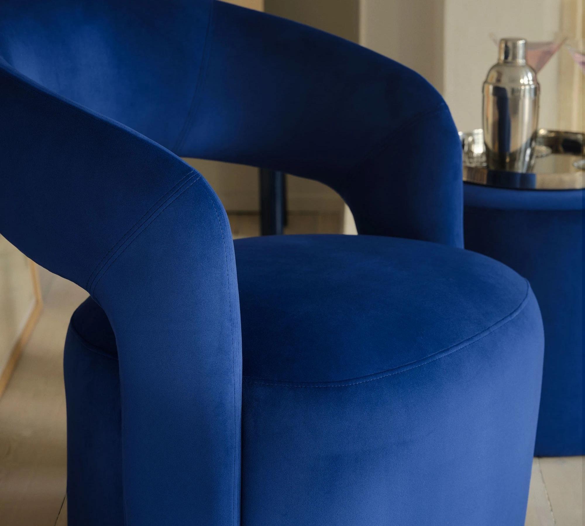 Judi Armchair Velour Lux Blue 1