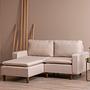 Lungo Mini Ecksofa Creme 4