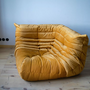 Togo Corner Sofa Velvet Gold Yellow 1