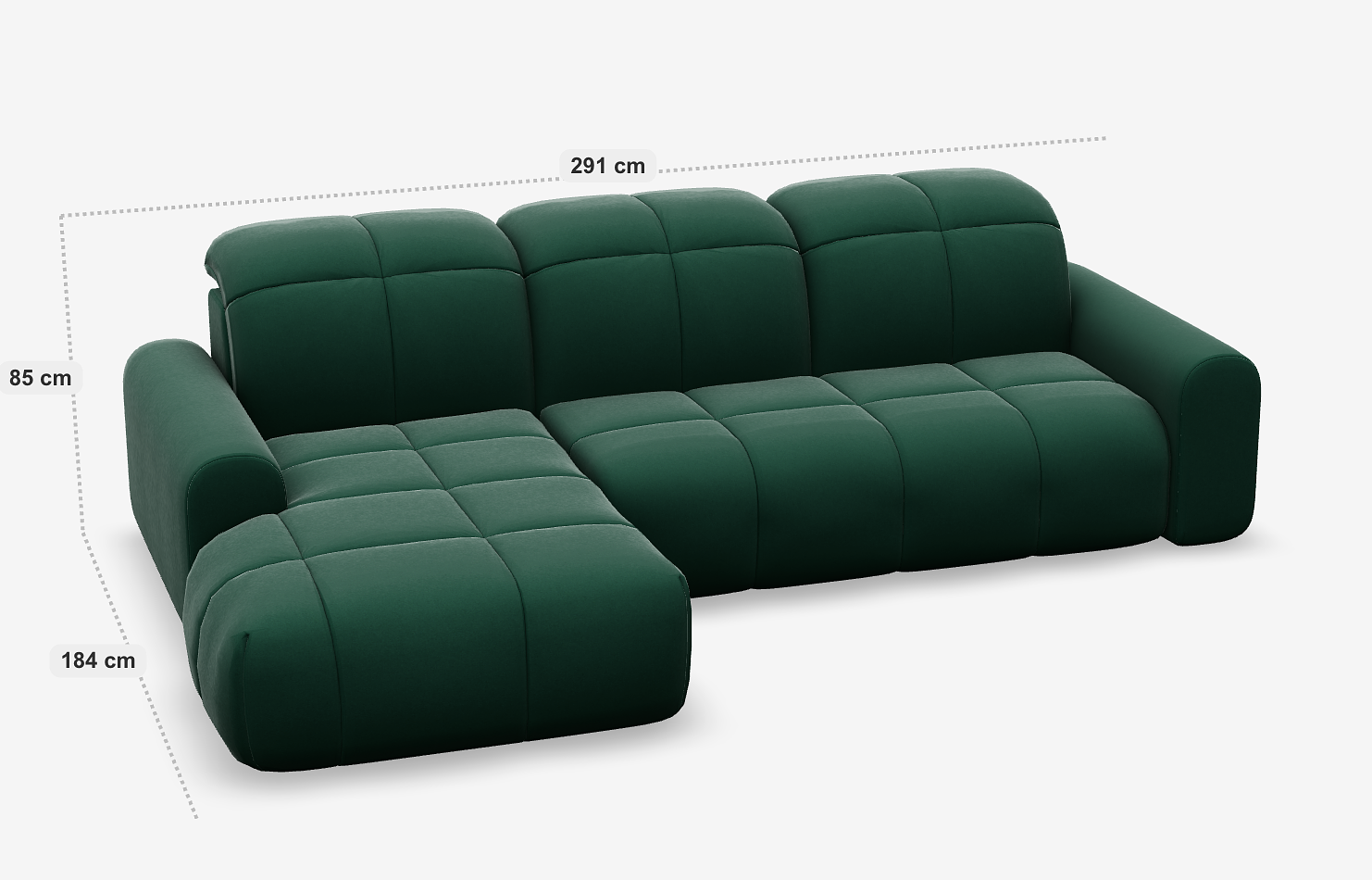 Valrossen Schlafsofa Samt Smaragdgrün 3