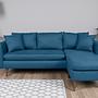 Sofia Corner Ecksofa Rechts Holz Dunkelblau 1