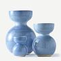 Kugel Vase L Keramik Blau 2