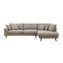 Corner Sofa Harper 3-Seater Right Light Brown 4