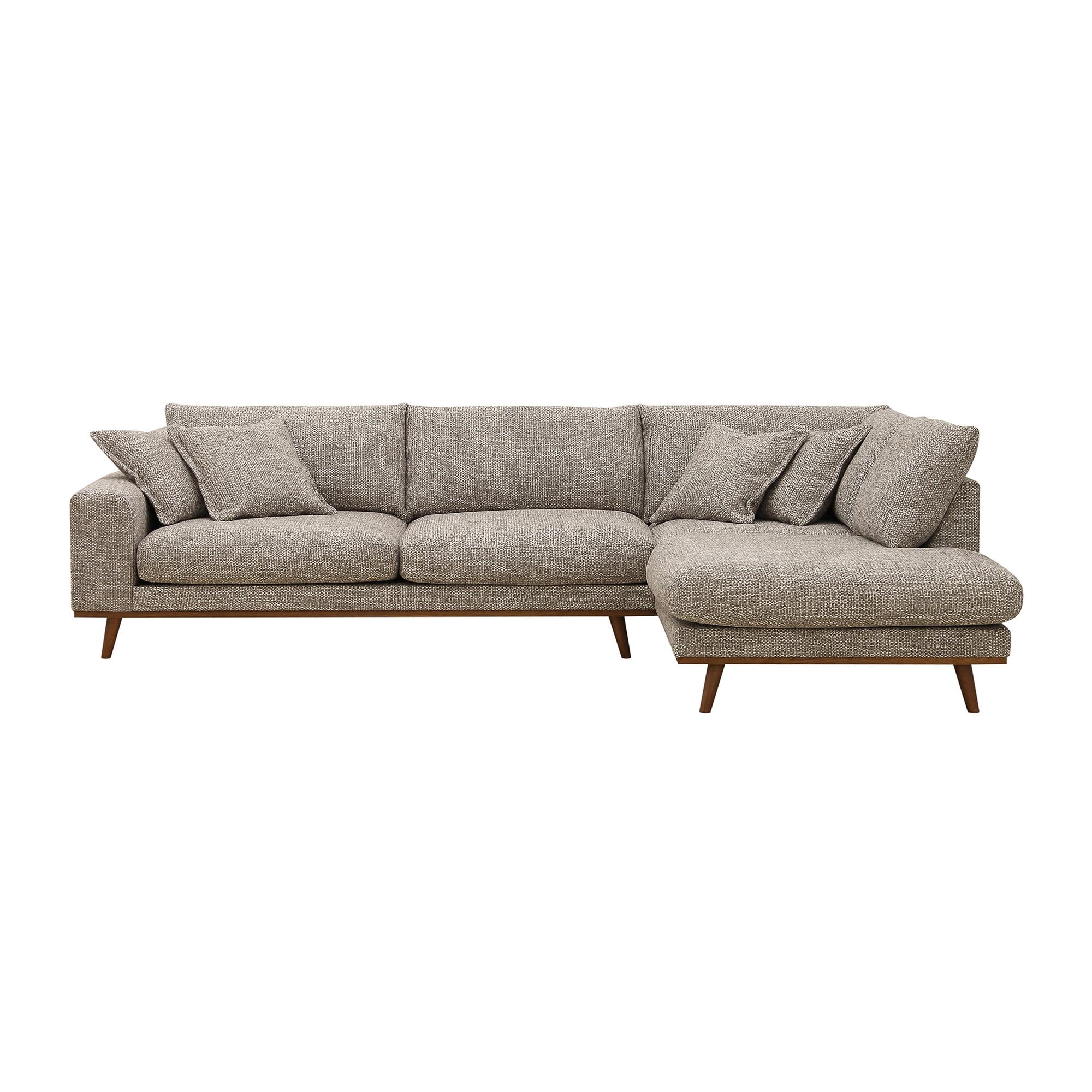 Corner Sofa Harper 3-Seater Right Light Brown 4