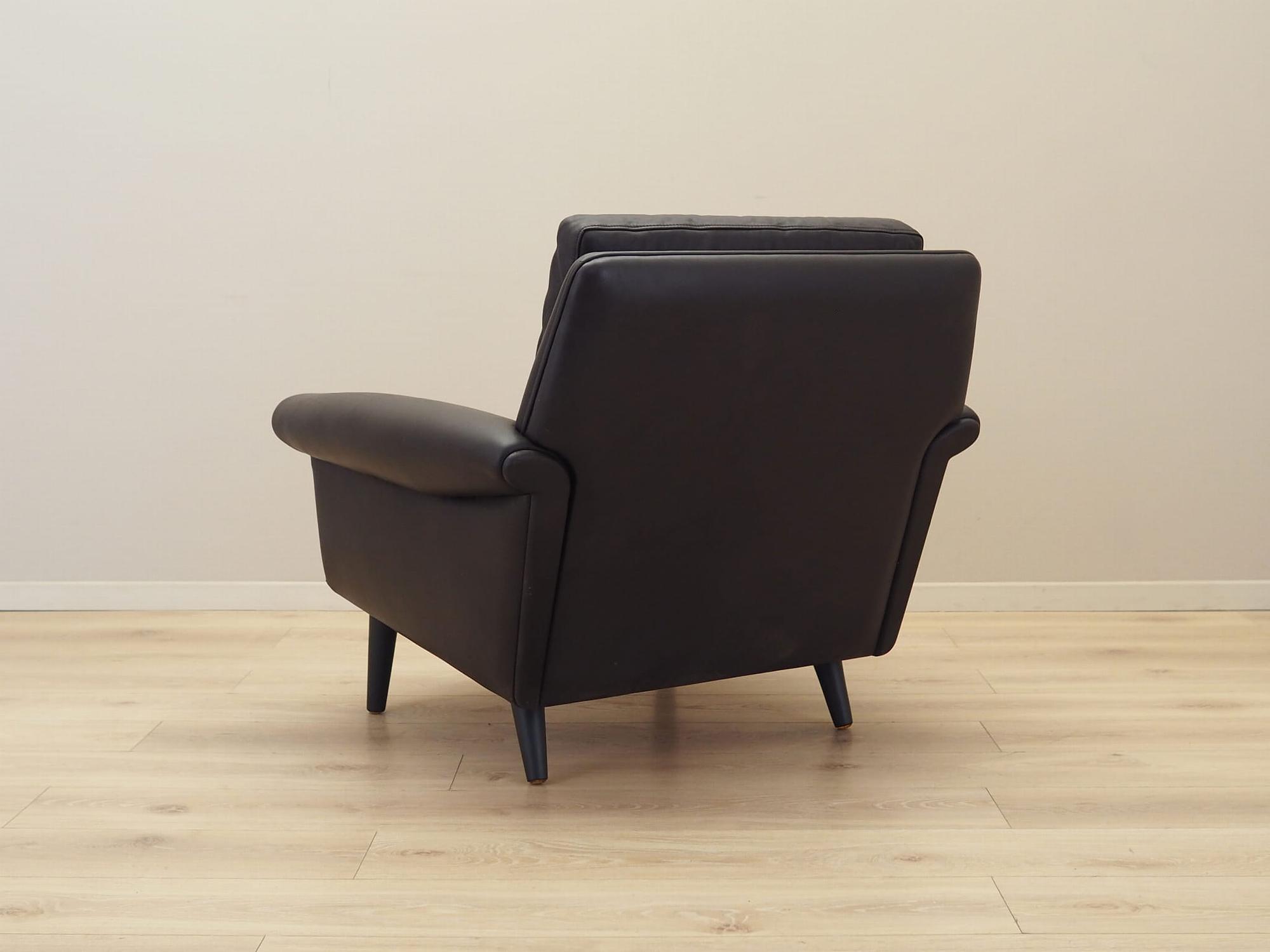 Armchair Leather Brown 1960s 6