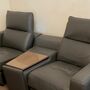 Kinosofa 2-Sitzer Leder Grau 2