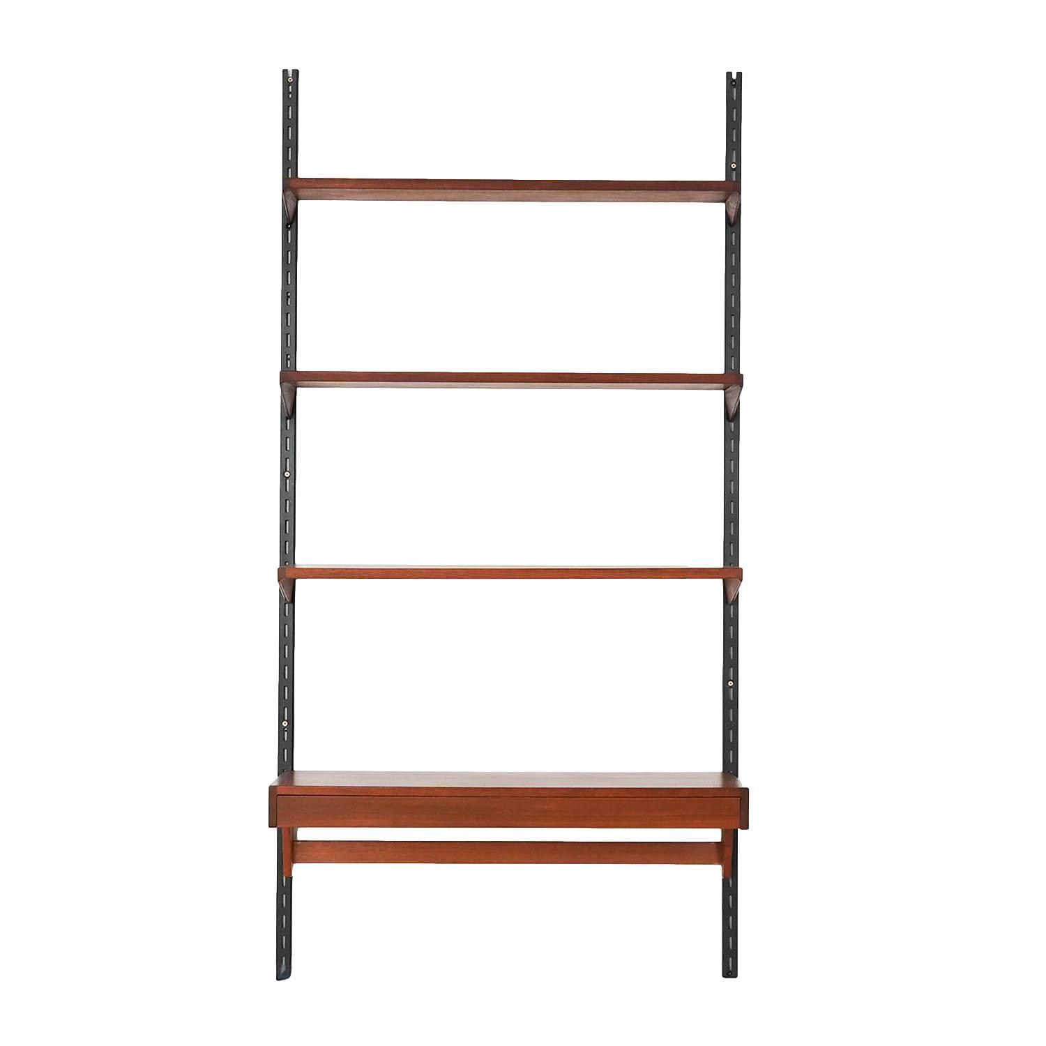 Modular teak shelving unit 1960s 0