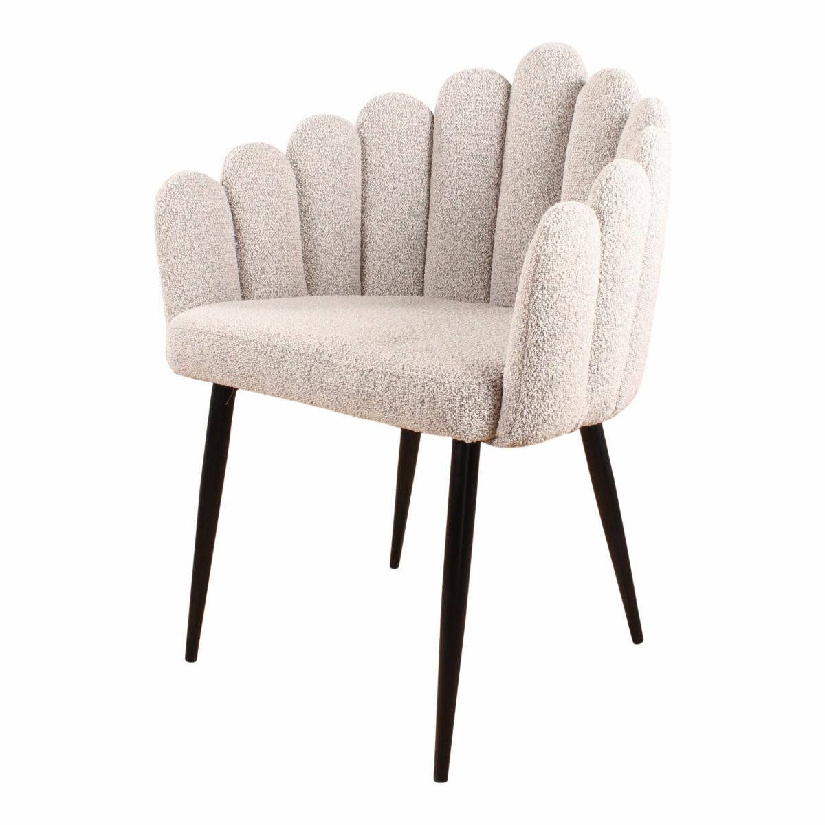 Flower Esszimmerstuhl Bouclé Beige 5