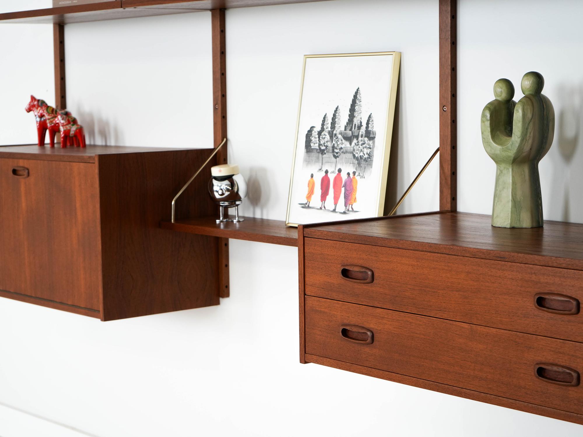 Shelving unit teak 1960s 5