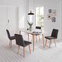 2x Doskie I Armchair Fabric Oak Dark Grey 1
