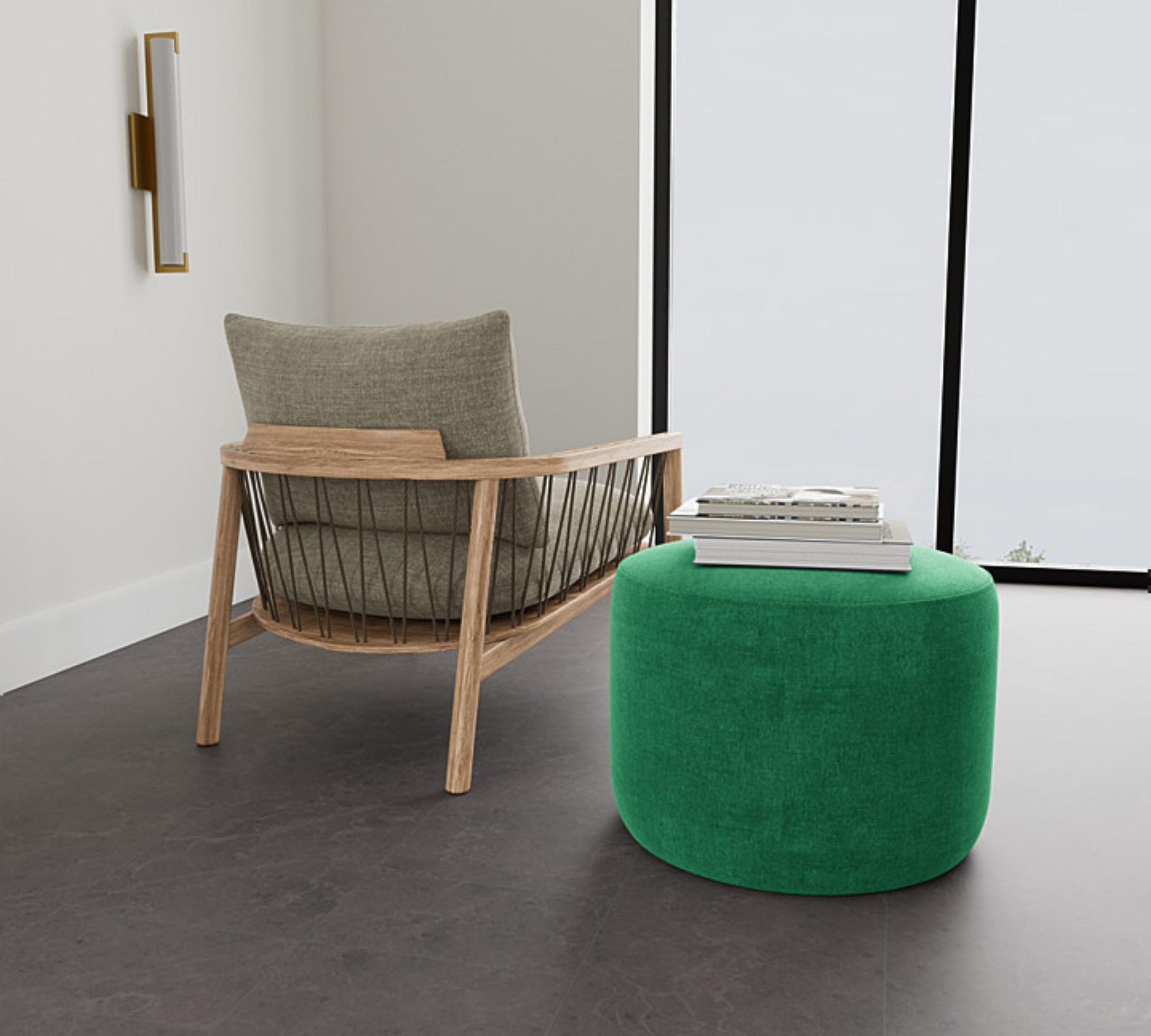 Pouf No. 9 Moss Grass Green 1