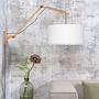 Wall lamp Andes Type B Bamboo Linen White 2
