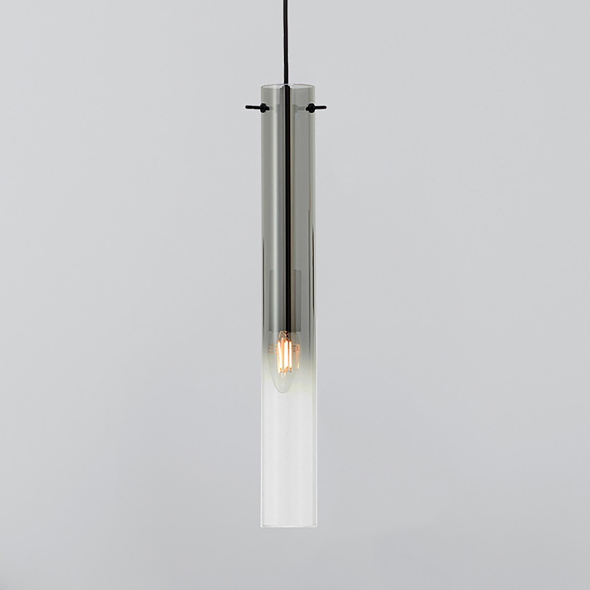 Pendant lamp Glasini Smoked glass Black 1