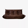 Togo Sofa 3-Sitzer Pull-Up-Leder Walnussbraun 0