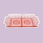 Vintage tray pressed glass pink 1930s 2